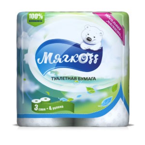 Нальчик — Туалетная бумага  «Мягкоff» белая оптом.