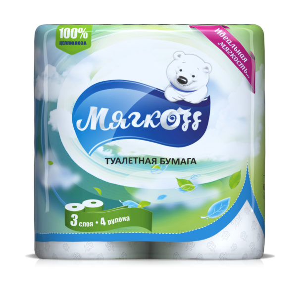 Нальчик — Туалетная бумага  «Мягкоff» белая оптом.