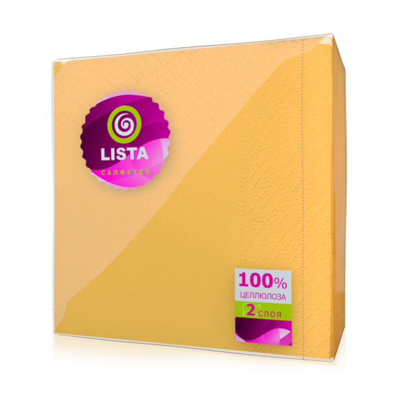 Нальчик — Салфетки «Lista DELUXE» интенсив желтые оптом.