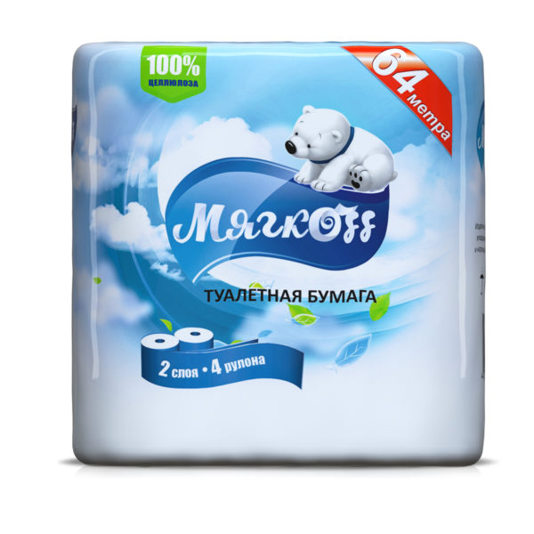 Нальчик — Туалетная бумага  «Мягкоff» белая оптом.