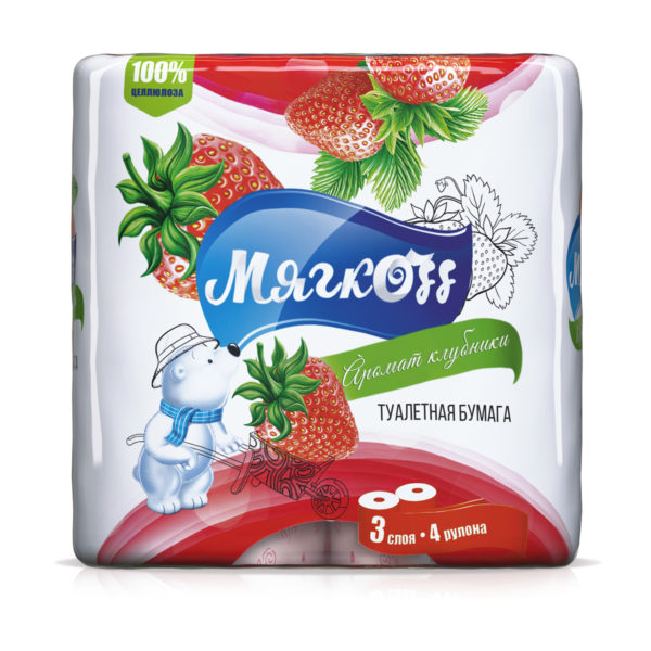 Нальчик — Туалетная бумага  «Мягкоff» аромат клубники оптом.
