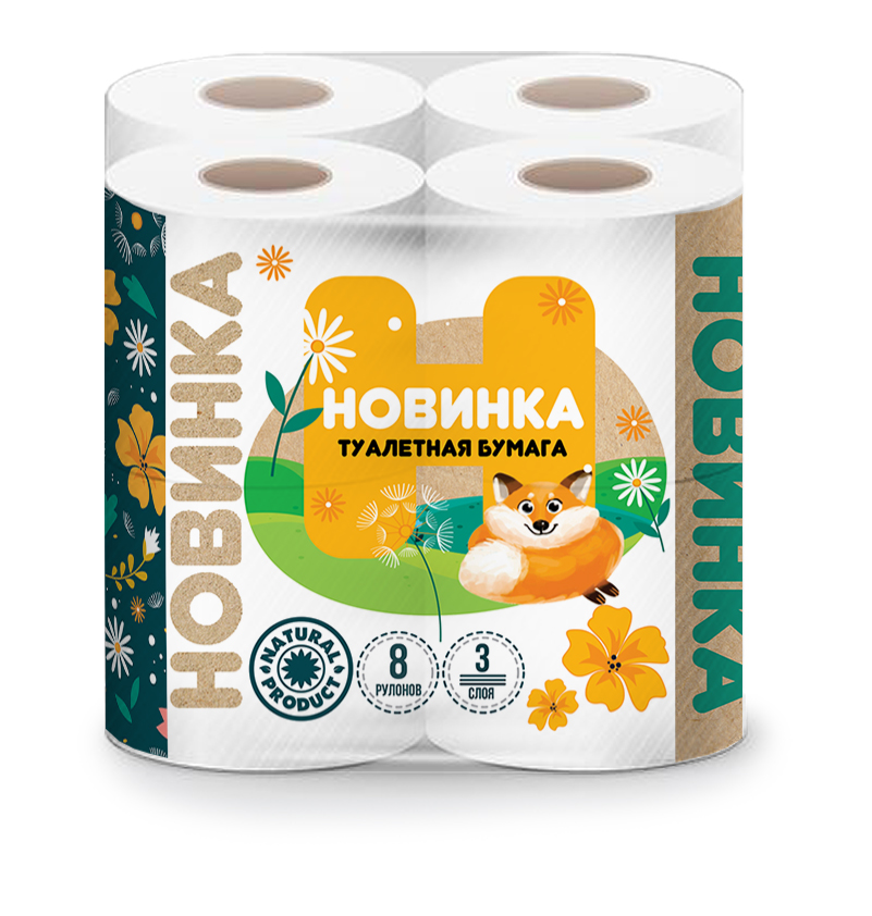 Нальчик — Туалетная бумага  «Новинка» 3 слоя белая оптом.