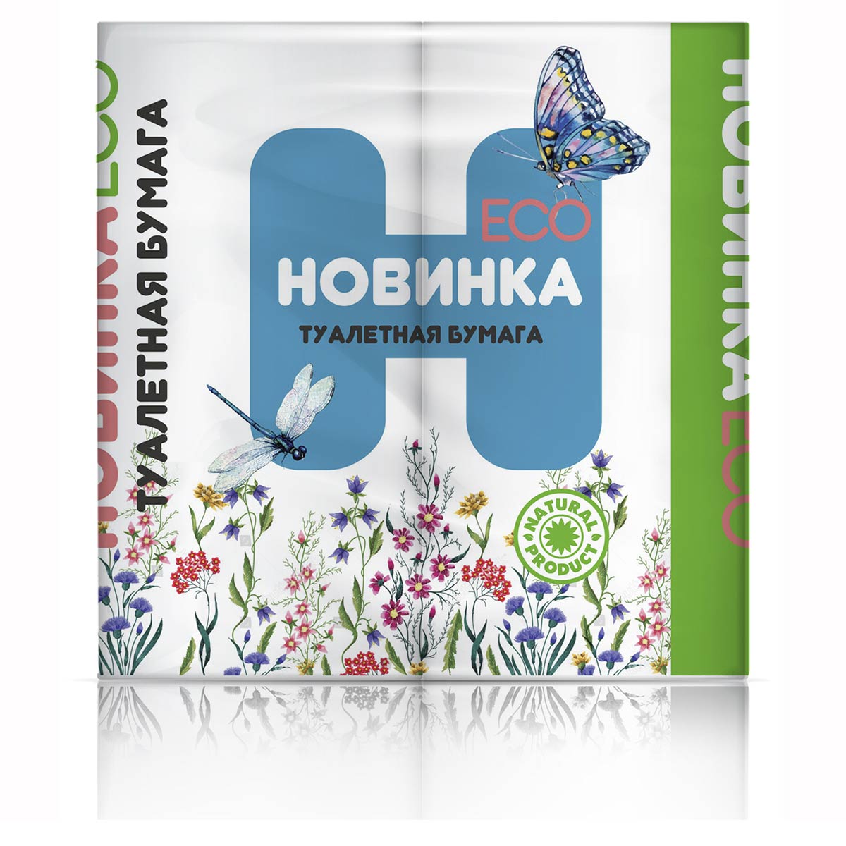 Нальчик — Туалетная бумага  «Новинка ЭКО» 4Р 2 слоя белая оптом.